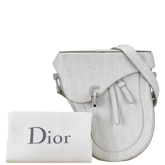 Dior Dior Oblique Saddle Bag Leather Shoulder Bag Leather Crossbody Bag - Picture 8 of 9